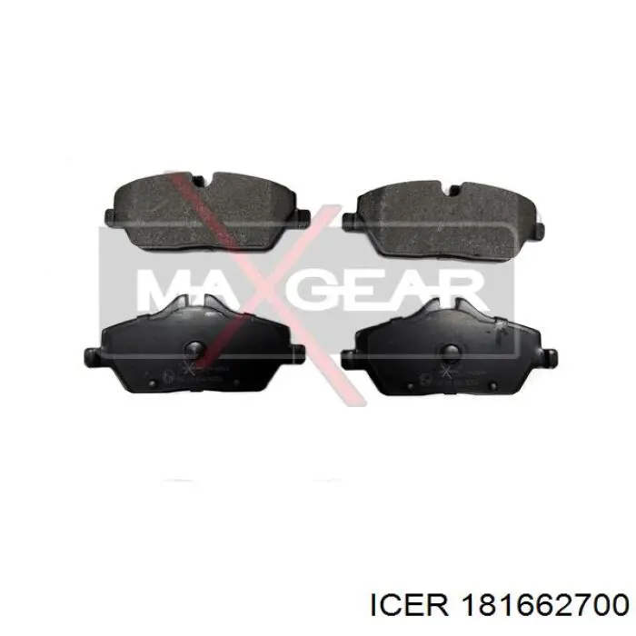 181662700 Icer Передні гальмівні колодки