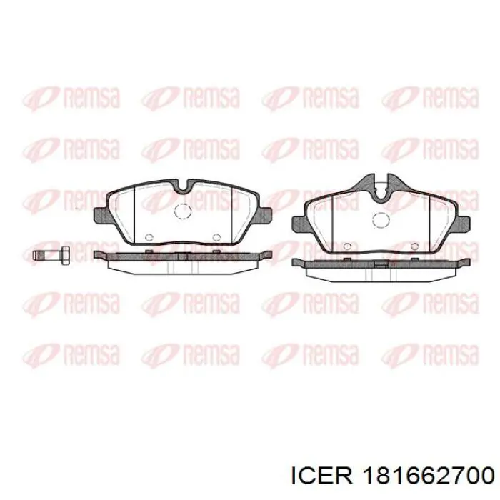 Гальмівні колодки Icer 181662700 ціна, від 30.70 USD