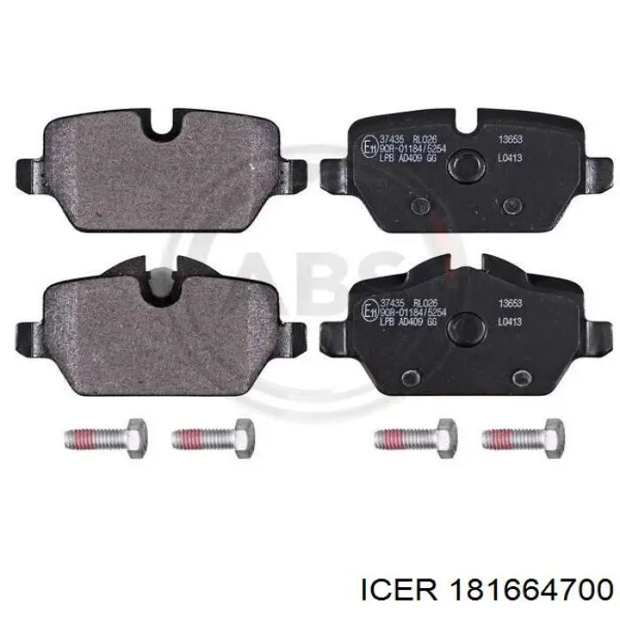 Задні гальмівні колодки 181664700 Icer
