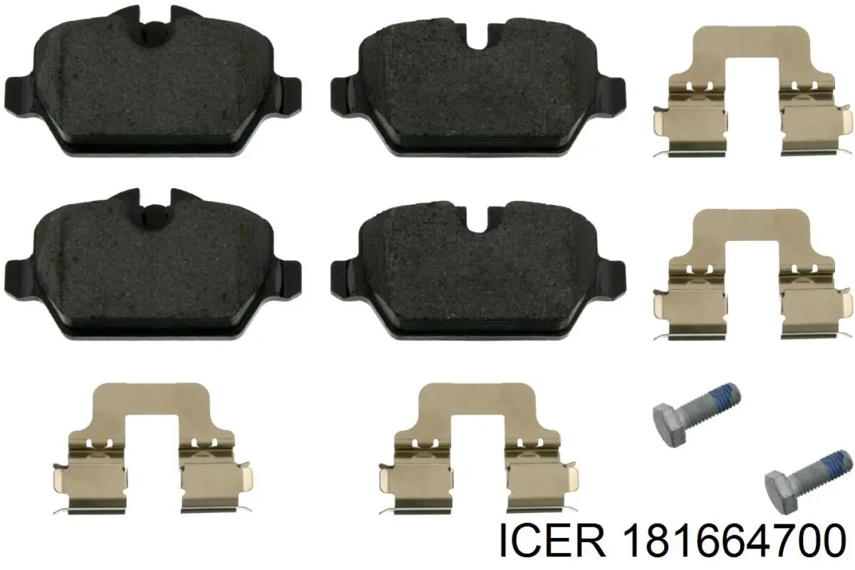 Купити 181664700 Icer Задні колодки