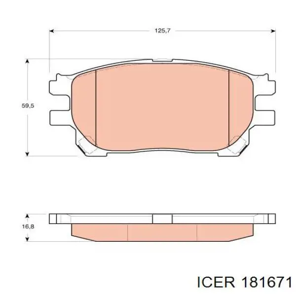 181671 Icer колодки гальмівні передні, дискові
