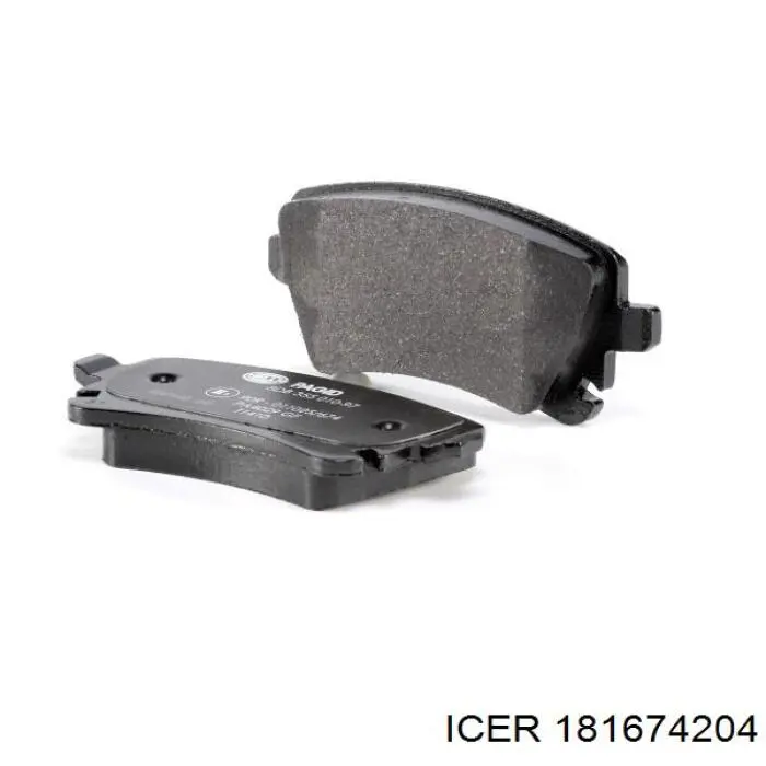 Задні гальмівні колодки 181674204 Icer