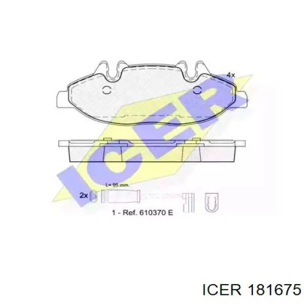 181675 Icer колодки гальмівні передні, дискові