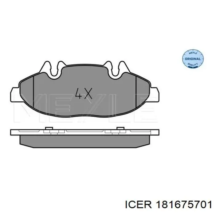 181675701 Icer Передні гальмівні колодки