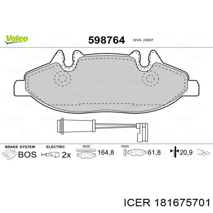 Гальмівні колодки Icer 181675701 ціна, від 27.18 USD