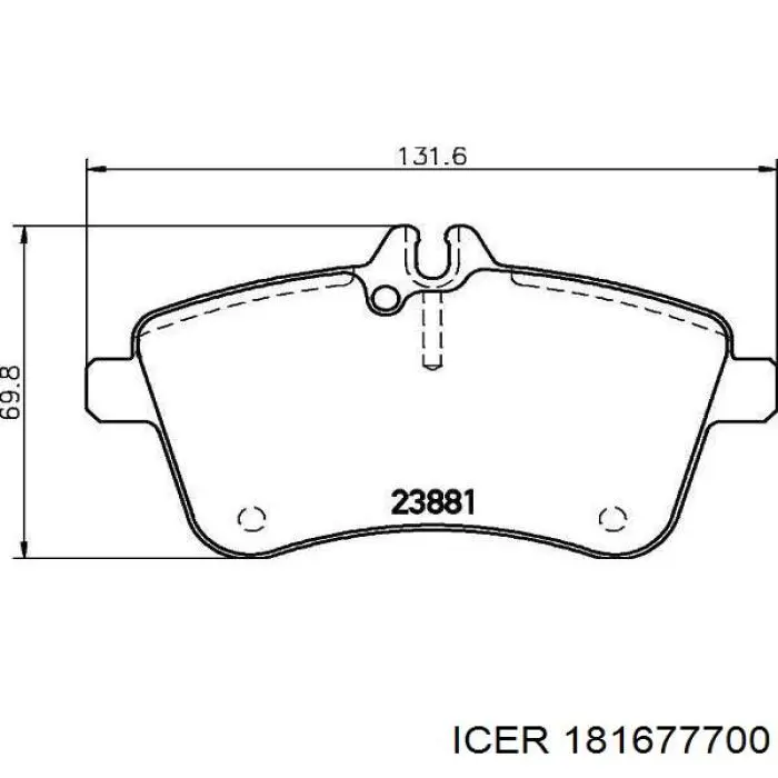 Передні тормозні колодки 181677700 Icer