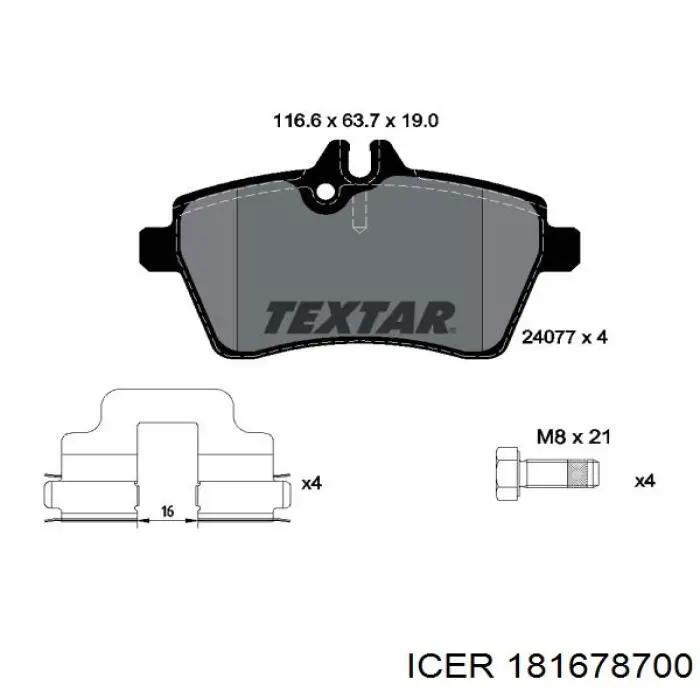 Гальмівні колодки Icer 181678700 ціна, від 26.40 USD