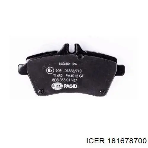 Тормозні колодки Icer 181678700