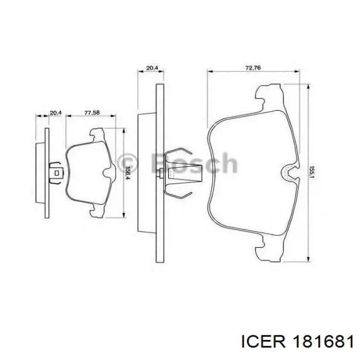Гальмівні колодки Icer 181681 ціна, від 30.29 USD