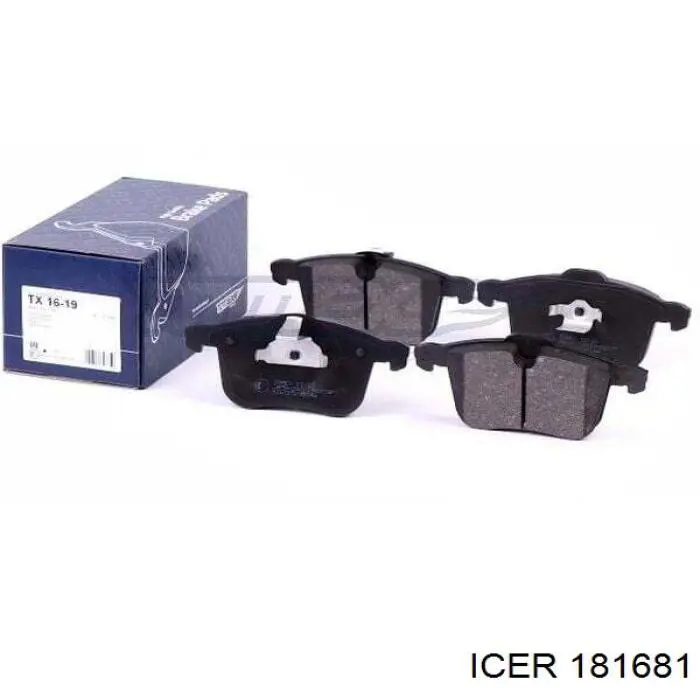 Передні тормозні колодки 181681 Icer