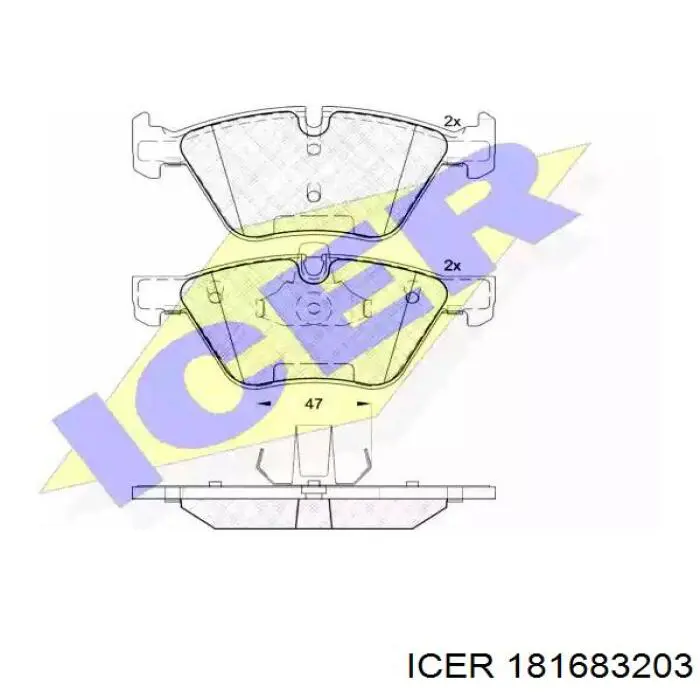 Передні тормозні колодки 181683203 Icer
