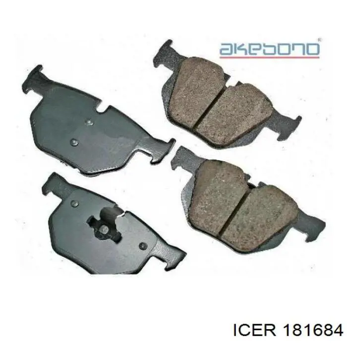 Задні гальмівні колодки 181684 Icer