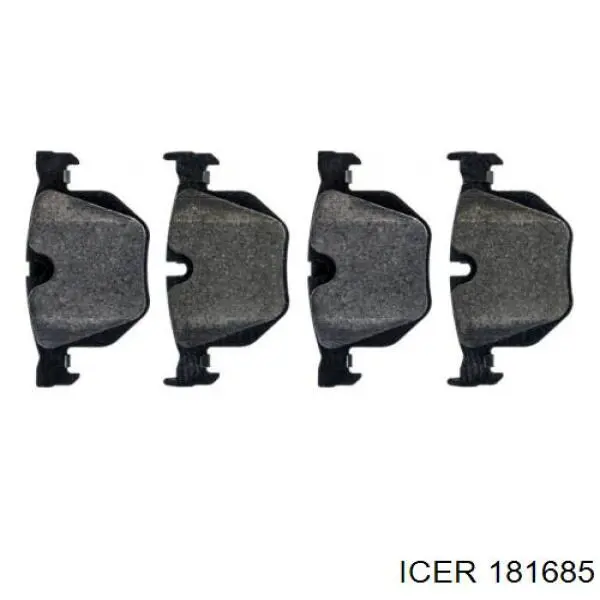 Задні гальмівні колодки Icer 181685 ціна, від 28.71 USD