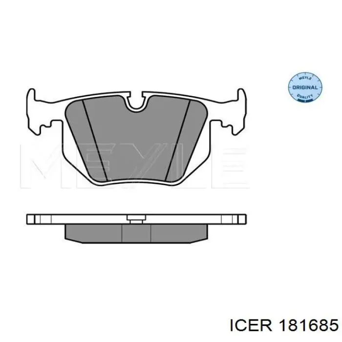 Задні гальмівні колодки 181685 Icer