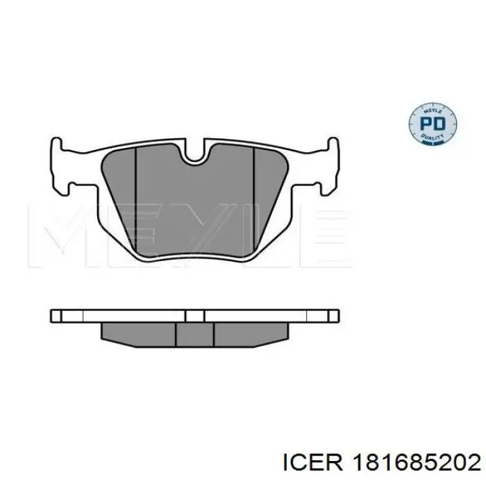 Задні гальмівні колодки Icer 181685202 ціна, від 29.98 USD