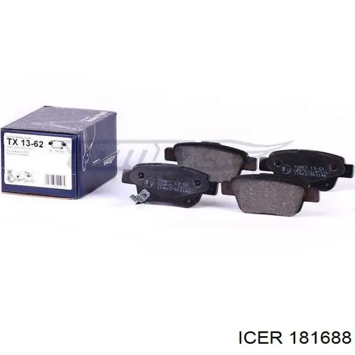 Задні гальмівні колодки Icer 181688 ціна, від 17.06 USD