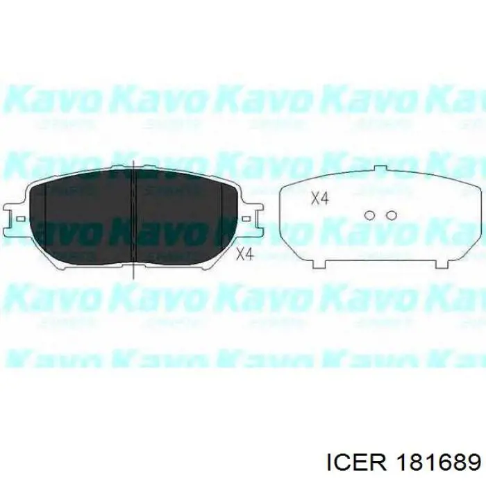 Передні тормозні колодки 181689 Icer