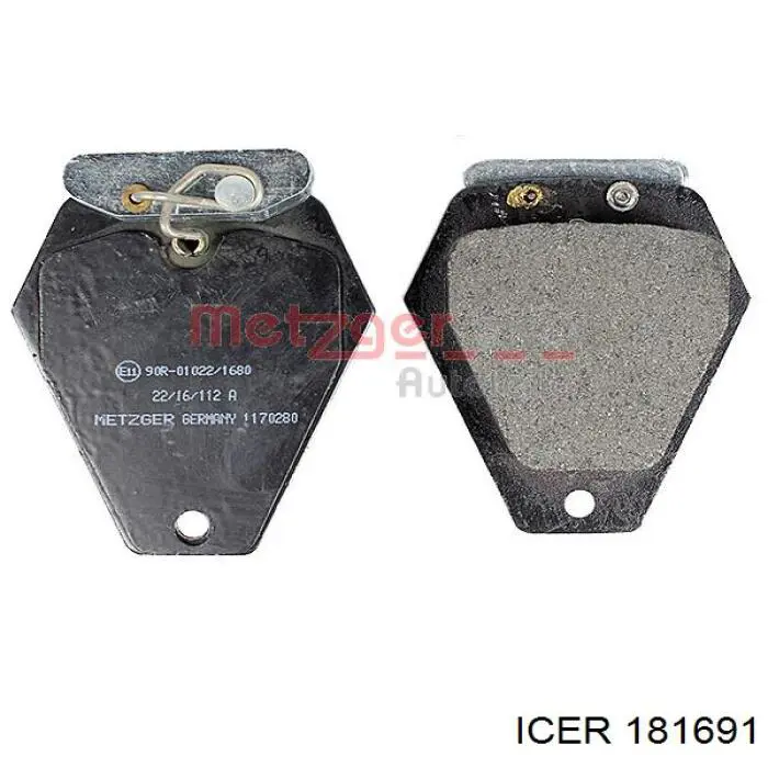 Передні тормозні колодки 181691 Icer