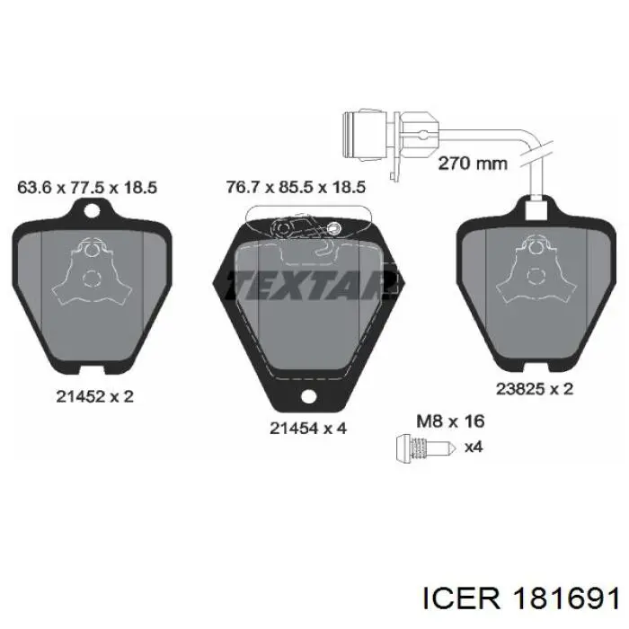 Гальмівні колодки Icer 181691 ціна, від 44.40 USD