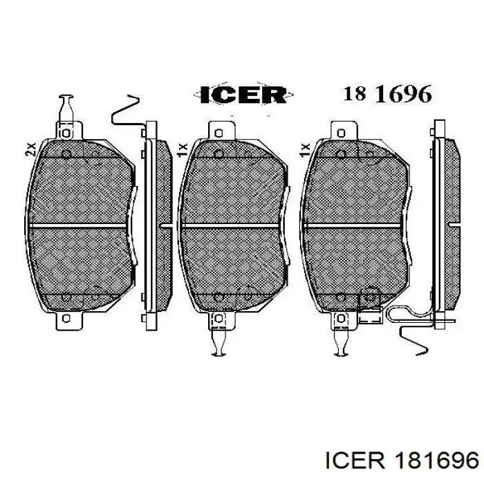 181696 Icer колодки гальмівні передні, дискові