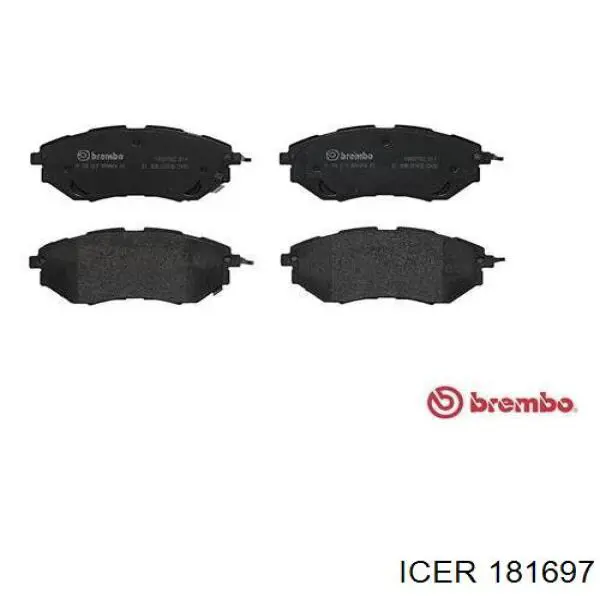 Купити 181697 Icer Колодки гальмівні передні, дискові