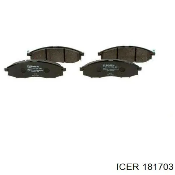 Передні тормозні колодки 181703 Icer