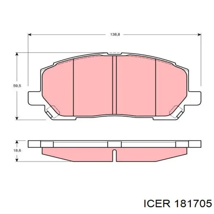 181705 Icer Передні гальмівні колодки