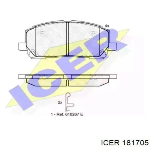 Гальмівні колодки Icer 181705 ціна, від 29.14 USD