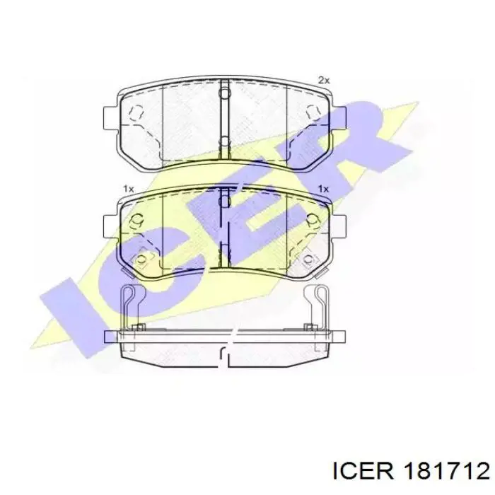 Купити 181712 Icer Задні колодки