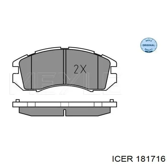 Гальмівні колодки Icer 181716 ціна, від 18.78 USD