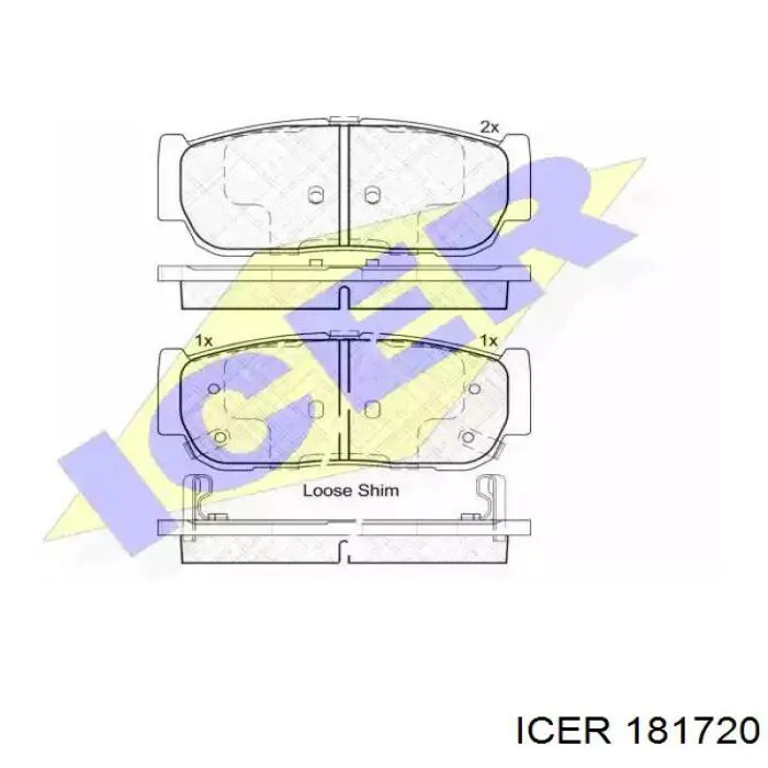 Задні дискові колодки Icer 181720