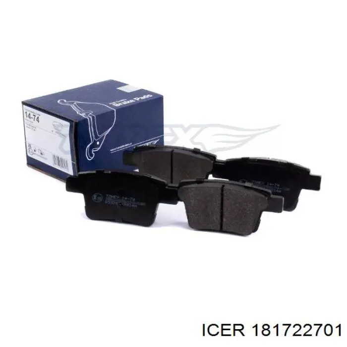 Задні гальмівні колодки Icer 181722701 ціна, від 16.80 USD