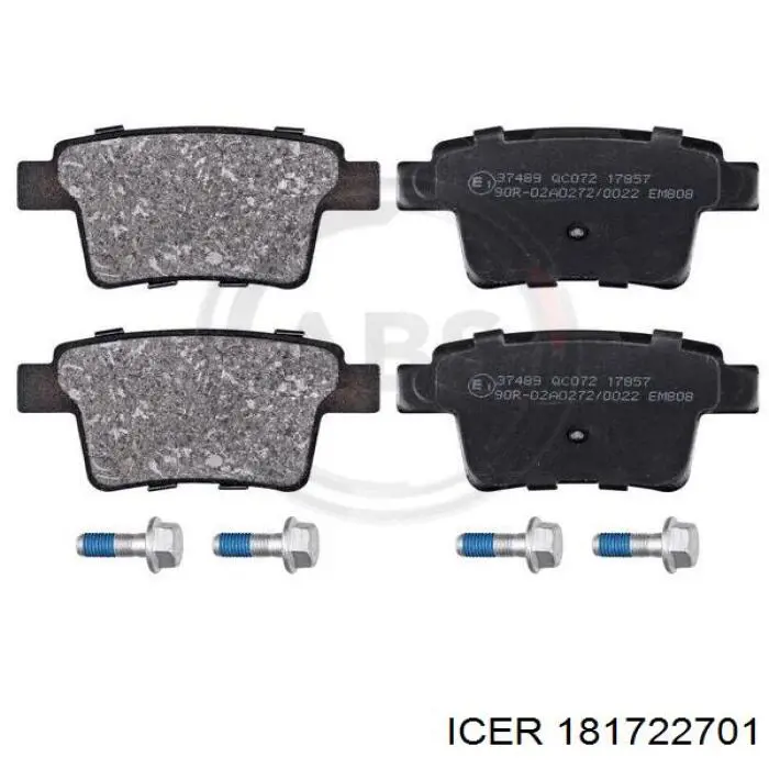 Купити 181722701 Icer Задні колодки