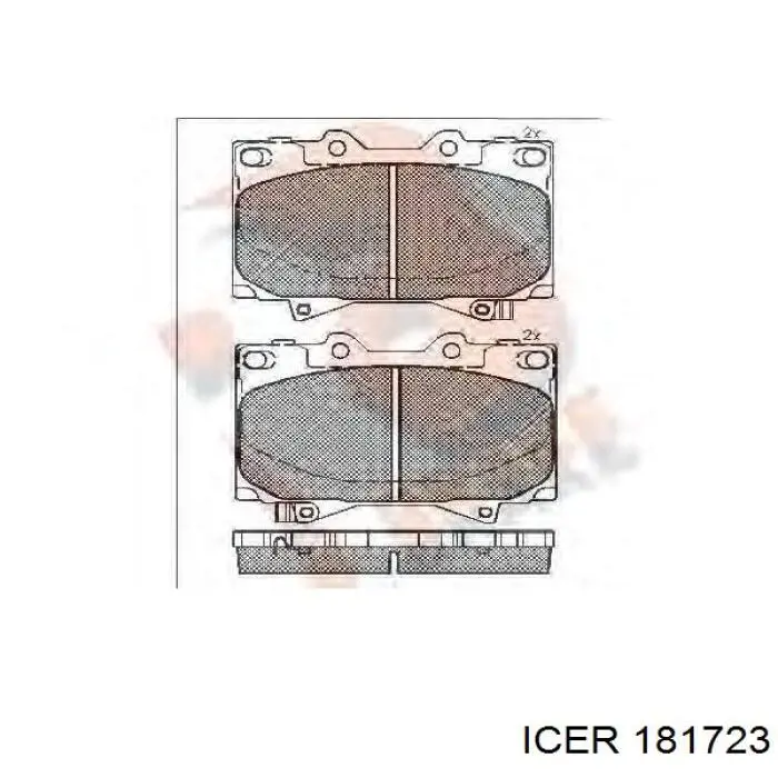 Гальмівні колодки Icer 181723 ціна, від 25.75 USD
