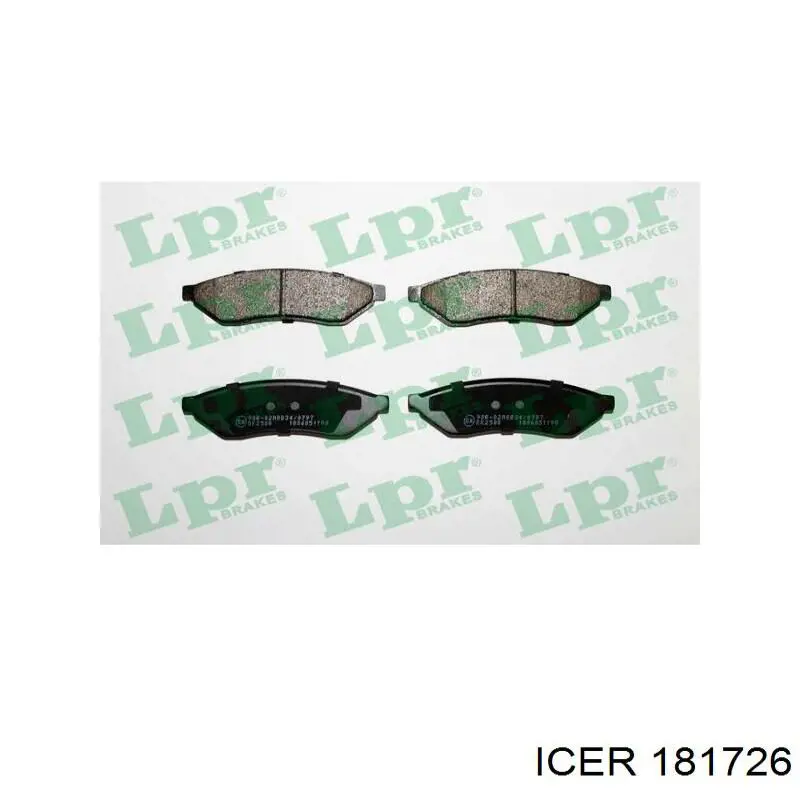 Задні гальмівні колодки Icer 181726 ціна, від 17.12 USD