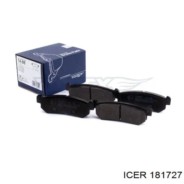Задні гальмівні колодки Icer 181727 ціна, від 12.05 USD