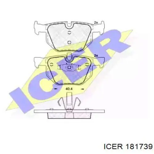 Купити 181739 Icer Задні колодки