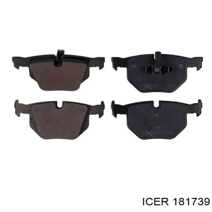 Задні гальмівні колодки 181739 Icer