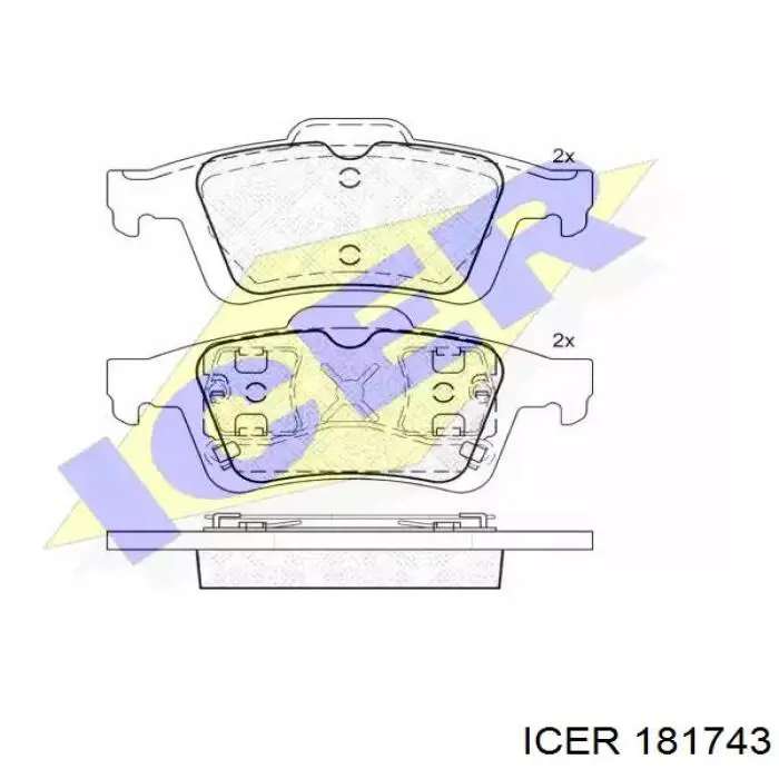 Задні гальмівні колодки Icer 181743 ціна, від 15.17 USD