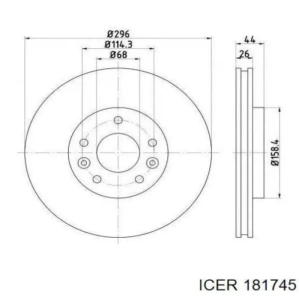 Гальмівні колодки Icer 181745 ціна, від 25.34 USD