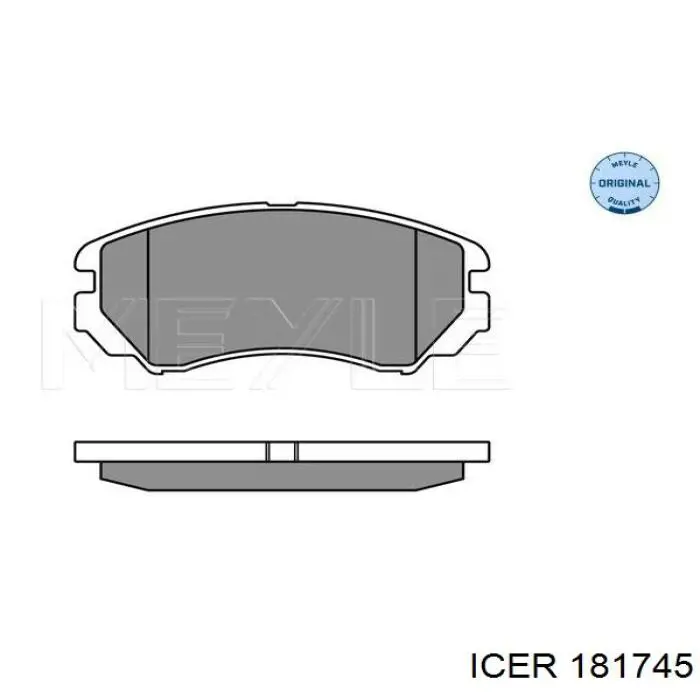 Колодки гальмівні передні, дискові 181745 Icer