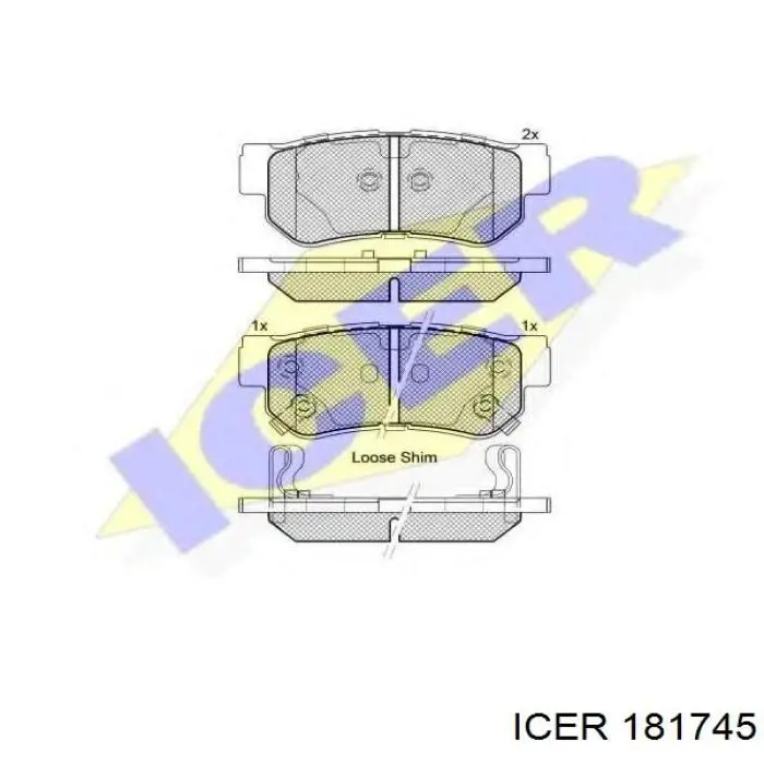 181745 Icer Передні гальмівні колодки