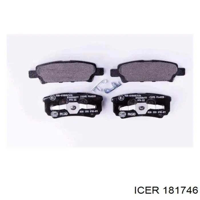 Задні гальмівні колодки 181746 Icer