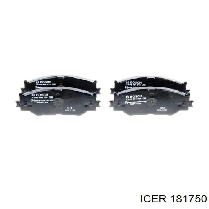 181750 Icer колодки гальмівні передні, дискові