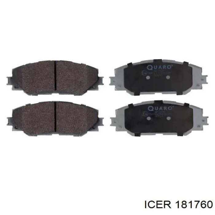 181760 Icer колодки гальмівні передні, дискові