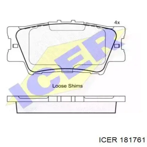 Задні дискові колодки Icer 181761