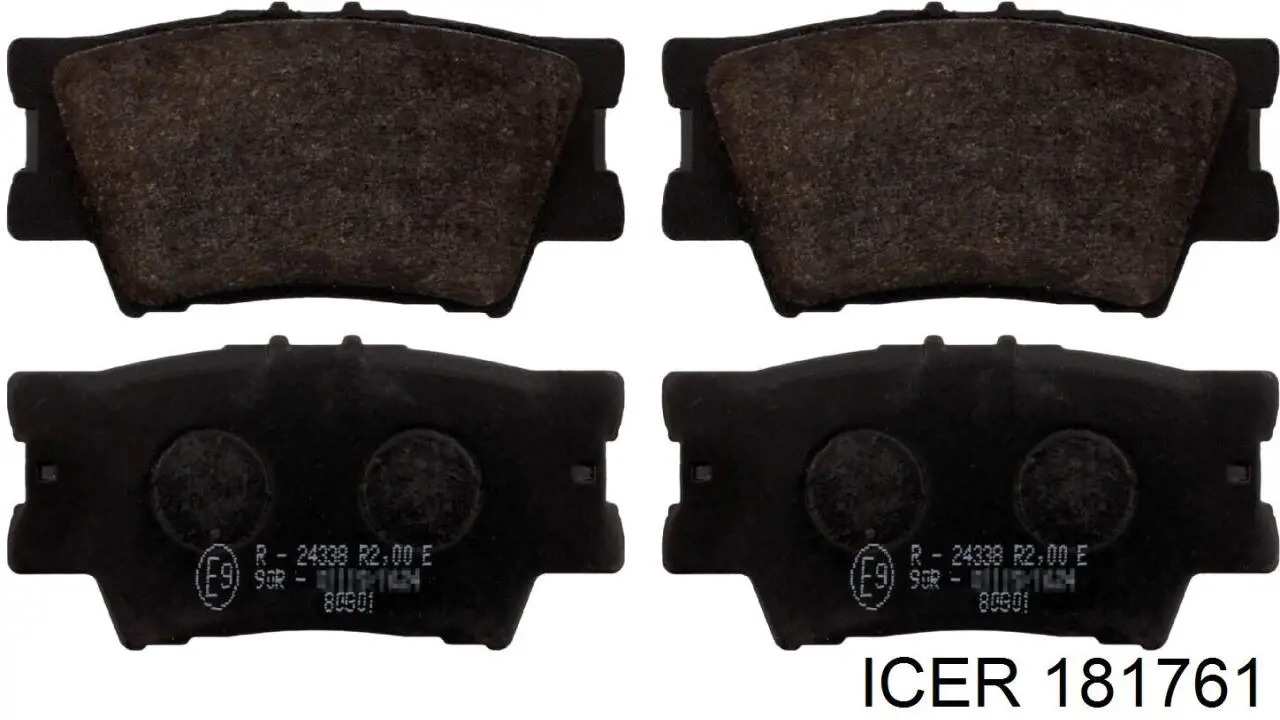 Задні гальмівні колодки Icer 181761 ціна, від 18.56 USD