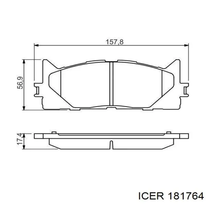Гальмівні колодки Icer 181764 ціна, від 28.58 USD