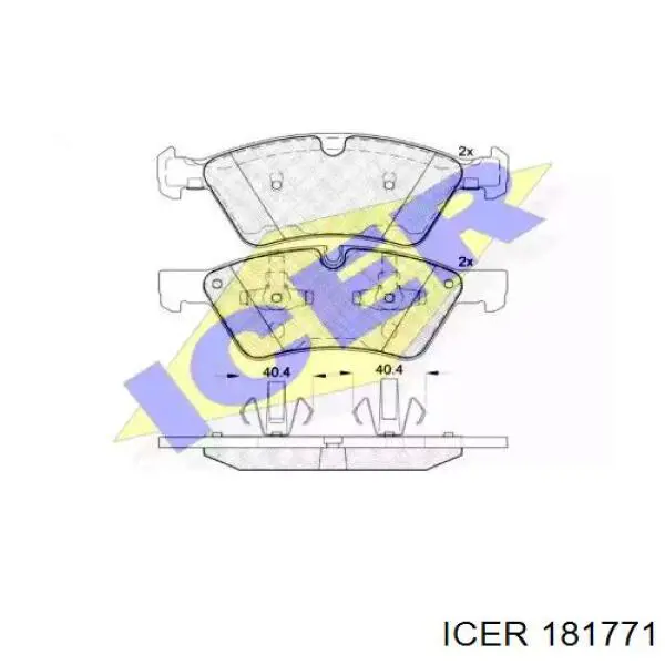181771 Icer колодки гальмівні передні, дискові