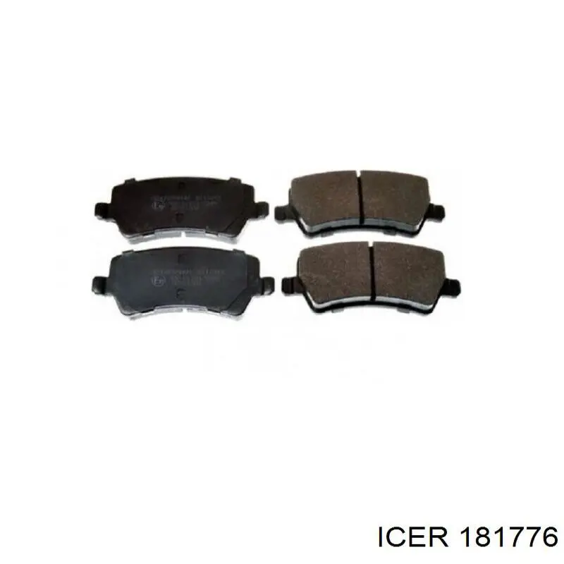 Задні гальмівні колодки Icer 181776 ціна, від 22.44 USD